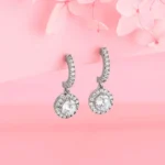 silver zircon drizzle drop earrings